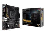 Asus   TUF GAMING A520M-PLUS II   Processor family AMD   Processor socket AM4   DDR4 DIMM   Memory slots 4   Supported hard disk drive interfaces 	SATA, M.2   Number of SATA connectors 4   Chipset  AMD A520   Micro ATX