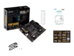 Asus   TUF GAMING A520M-PLUS II   Processor family AMD   Processor socket AM4   DDR4 DIMM   Memory slots 4   Supported hard disk drive interfaces 	SATA, M.2   Number of SATA connectors 4   Chipset  AMD A520   Micro ATX