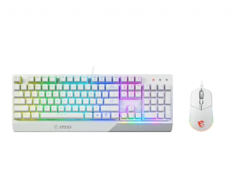 MSI   Vigor GK30 COMBO WHITE   Keyboard and Mouse Set   Wired   Mouse included   US   White
