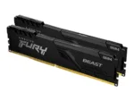 Atminties modulis Kingston Fury Beast, matomas iš šono su 288-pin DIMM jungtimis