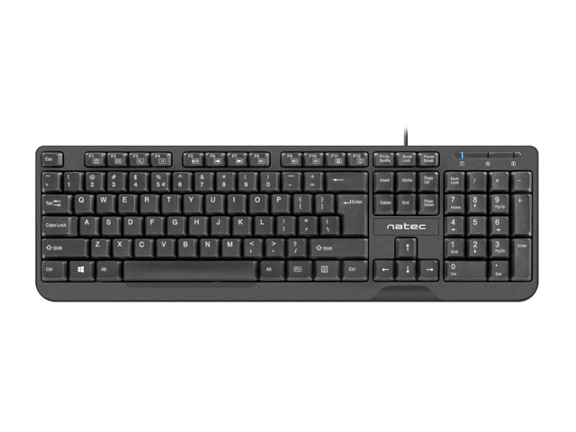 350338-nkl-0967-5901969408027-0.webp Natec Keyboard, Trout, US Layout, Slim, Black Natec NKL-0967 Trout Standard Wired US Black USB Type-A 349 g