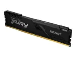 Atminties modulis Kingston Fury Beast, matomas iš šono, su 288-pin DIMM jungtimis