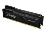 Atminties modulis Kingston Fury Beast, matomas iš šono, su 288-pin DIMM jungtimis