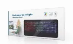 Gembird multimedia klaviatūra KB-UML-03 su apšvietimu, juoda