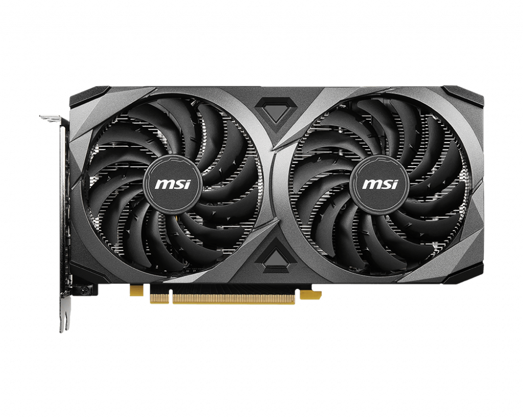 352408-geforce-rtx-3060-ventus-2x-12g-oc-4719072793814-0.webp MSI GeForce RTX 3060 VENTUS 2X 12G OC NVIDIA 12 GB GeForce RTX 3060 GDDR6 HDMI ports quantity 1 PCI Express 4.0 Memory clock speed 1807 MHz
