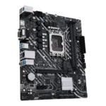 Asus   PRIME H610M-D D4   Processor family Intel   Processor socket  LGA1700   DDR4 DIMM   Memory slots 2   Supported hard disk drive interfaces SATA, M.2   Number of SATA connectors 4   Chipset Intel H610   mATX