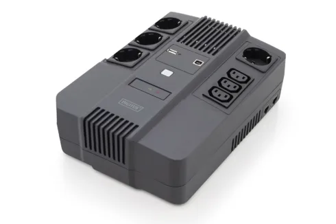 Digitus   All-in-One UPS   All-in-One UPS, 600VA/360W, LED 12V/7Ah x1, 4x CEE 7/7,3x IEC C13, USB, RJ45   600 VA   360 W