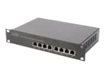 Digitus   8-port Gigabit Ethernet PoE switch   DN-95317   Unmanaged   Rackmountable   Power supply type Internal