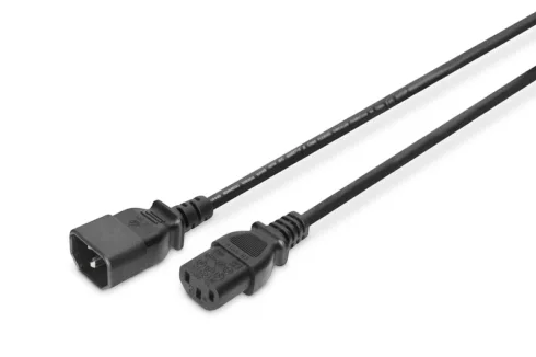 Digitus   Power Cord extension cable  C13 – C14,   AK-440201-018-S   Black
