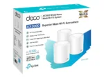 TP-LINK Deco X50 (3-pack) AX3000 Whole Home Mesh Wi-Fi 6 System   Whole Home Mesh Wi-Fi 6 System   Deco X50 (3-pack)   802.11ax   574+2402 Mbit/s   Ethernet LAN (RJ-45) ports 3   Mesh Support Yes   MU-MiMO Yes   No mobile broadband   Antenna type Internal