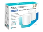 Whole Home Mesh Wi-Fi 6 System   Deco X50 (2-pack)   802.11ax   574+2402 Mbit/s   Ethernet LAN (RJ-45) ports 3   Mesh Support Yes   MU-MiMO Yes   No mobile broadband   Antenna type Internal