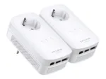 TP-LINK   AV1300 Gigabit Passthrough Powerline Starter Kit   TL-PA8030P KIT   1300 Mbit/s   Ethernet LAN (RJ-45) ports 3   No Wi-Fi   Extra socket