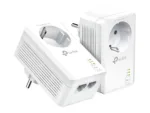 TP-LINK   AV1000 2-Port Gigabit Passthrough Powerline Starter Kit   TL-PA7027P KIT   10/100/1000 Mbit/s   Ethernet LAN (RJ-45) ports 2   No Wi-Fi   Extra socket
