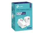 TP-LINK   AV1000 2-Port Gigabit Passthrough Powerline Starter Kit   TL-PA7027P KIT   10/100/1000 Mbit/s   Ethernet LAN (RJ-45) ports 2   No Wi-Fi   Extra socket