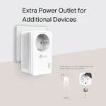 TP-LINK   AV1000 Gigabit Passthrough Powerline Adapter   TL-PA7017P   1000 Mbit/s   Ethernet LAN (RJ-45) ports 1   No Wi-Fi   Extra socket