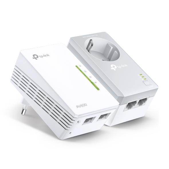 356063-tl-wpa4226-kit-6935364032739-0.webp TP-LINK AV600 Powerline Wi-Fi Kit TL-WPA4226 KIT 10/100 Mbit/s Ethernet LAN (RJ-45) ports 4 802.11n Wi-Fi data rate (max) 300 Mbit/s Data transfer rate (max) 600 Mbit/s Extra socket