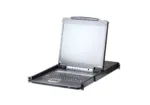 Aten   KVM over IP Switch with Daisy-Chain Port and USB Peripheral Support   CL5708IN 8-Port PS/2-USB VGA 19″ LCD KVM