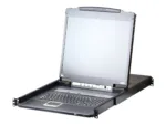 Aten   KVM over IP Switch with Daisy-Chain Port and USB Peripheral Support   CL5708IN 8-Port PS/2-USB VGA 19″ LCD KVM