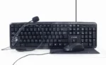 Gembird   4-in-1 Multimedia office set   KBS-UO4-01   Keyboard, Mouse, Pad and Headset Set   Wired   Mouse included   US   Black   630 g