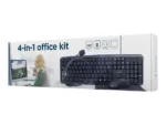 Gembird   4-in-1 Multimedia office set   KBS-UO4-01   Keyboard, Mouse, Pad and Headset Set   Wired   Mouse included   US   Black   630 g