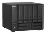QNAP   9-Bay QuTS hero NAS   TS-H973AX-8G   Up to 9 HDD/SSD Hot-Swap   AMD Ryzen   Ryzen V1500B Quad-Core   Processor frequency 2.2 GHz   8 GB   DDR4