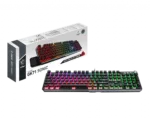MSI   VIGOR GK71 SONIC RED US   Gaming keyboard   Wired   RGB LED light   US   Black