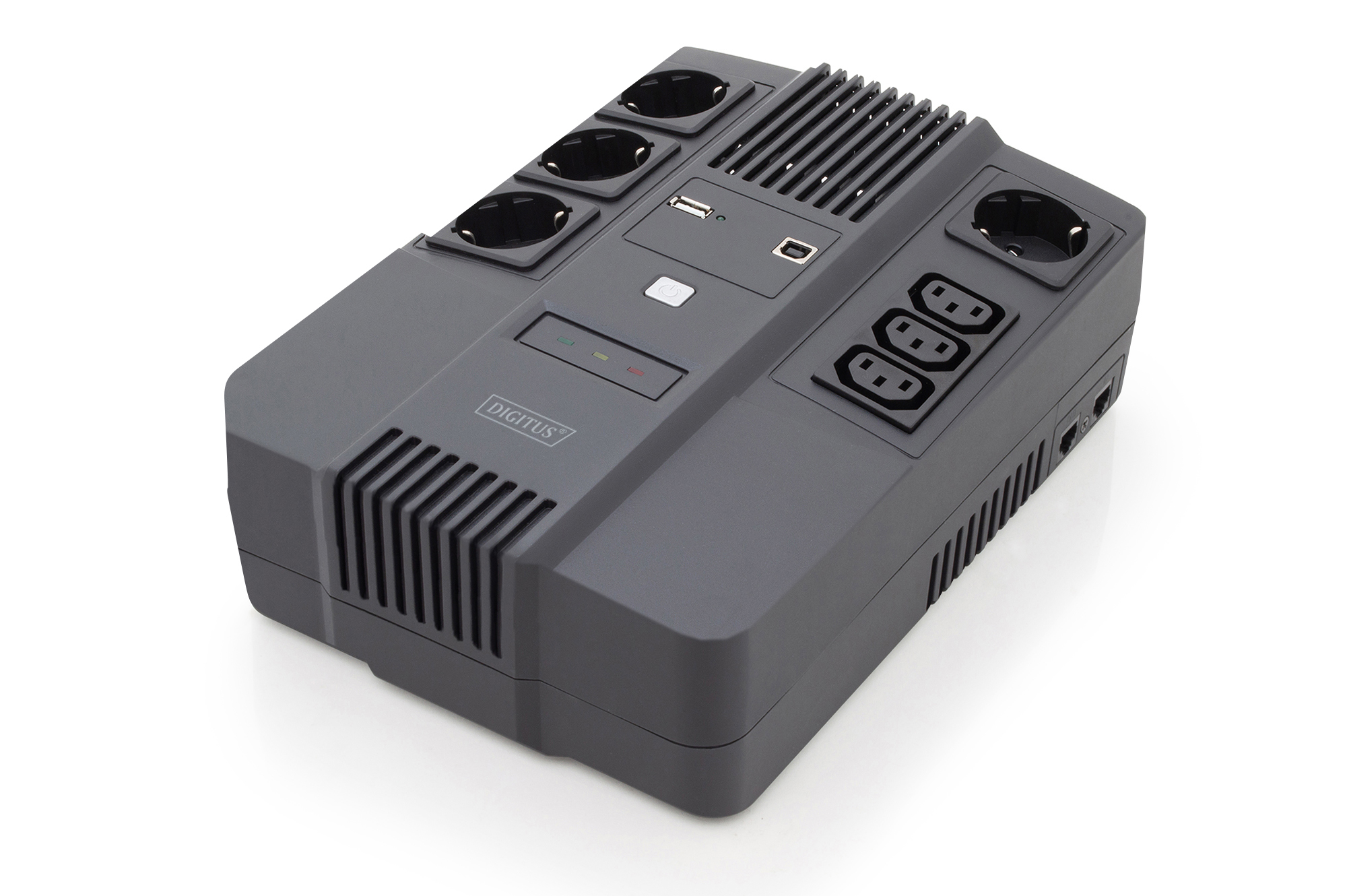 358520-dn-170111-4016032456582-0.webp Digitus All-in-One UPS All-in-One UPS, 800VA/480W, LED 12V/9Ah x1, 4x CEE 7/7,3x IEC C13, USB, RJ45 800 VA 480 W
