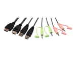 Aten   2-Port USB 4K HDMI Cable KVM Switch with Remote Port Selector   CS22H-AT