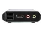 Aten   2-Port USB 4K HDMI Cable KVM Switch with Remote Port Selector   CS22H-AT