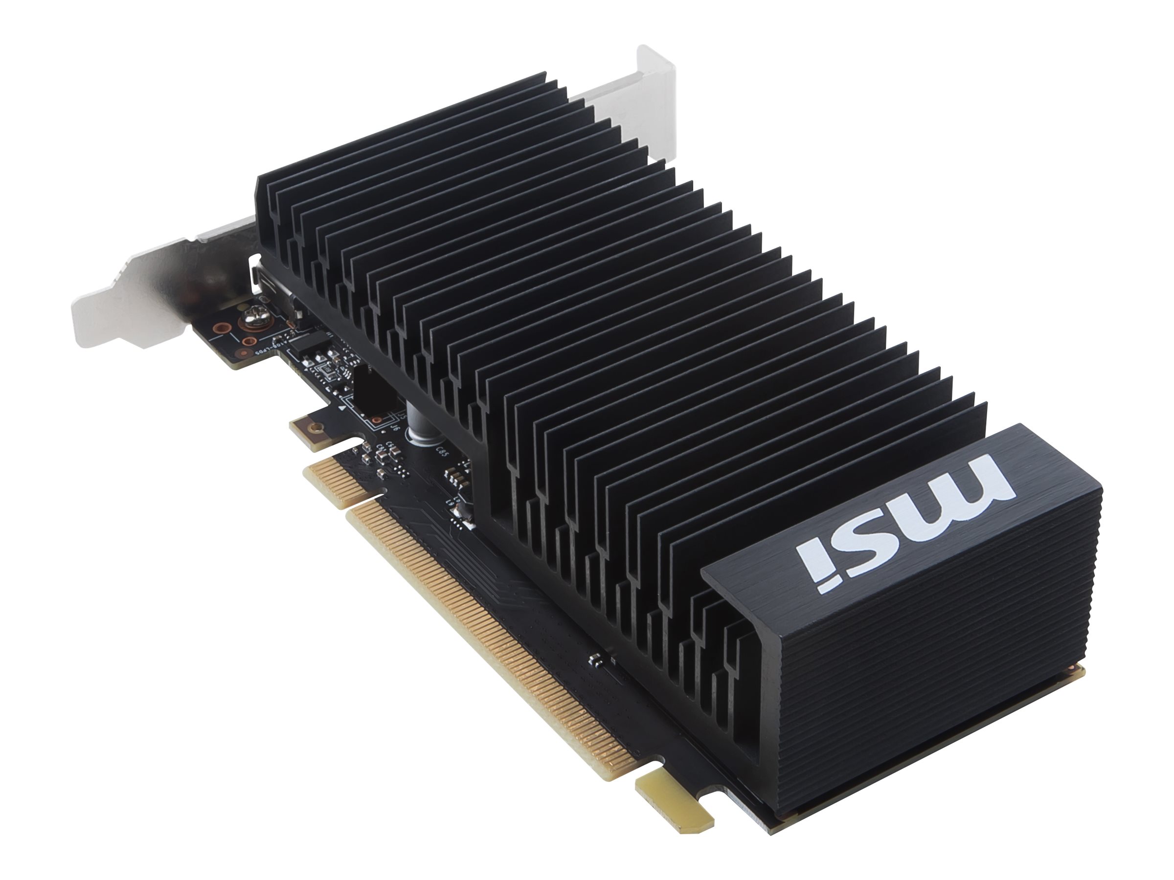 361366-geforce-gt-1030-2ghd4-lp-oc-4719072561420-0.webp MSI GeForce GT 1030 2GHD4 LP OC NVIDIA 2 GB GeForce GT 1030 DDR4 HDMI ports quantity 1 PCI Express 3.0 x16 (uses x4) Memory clock speed 2100 MHz