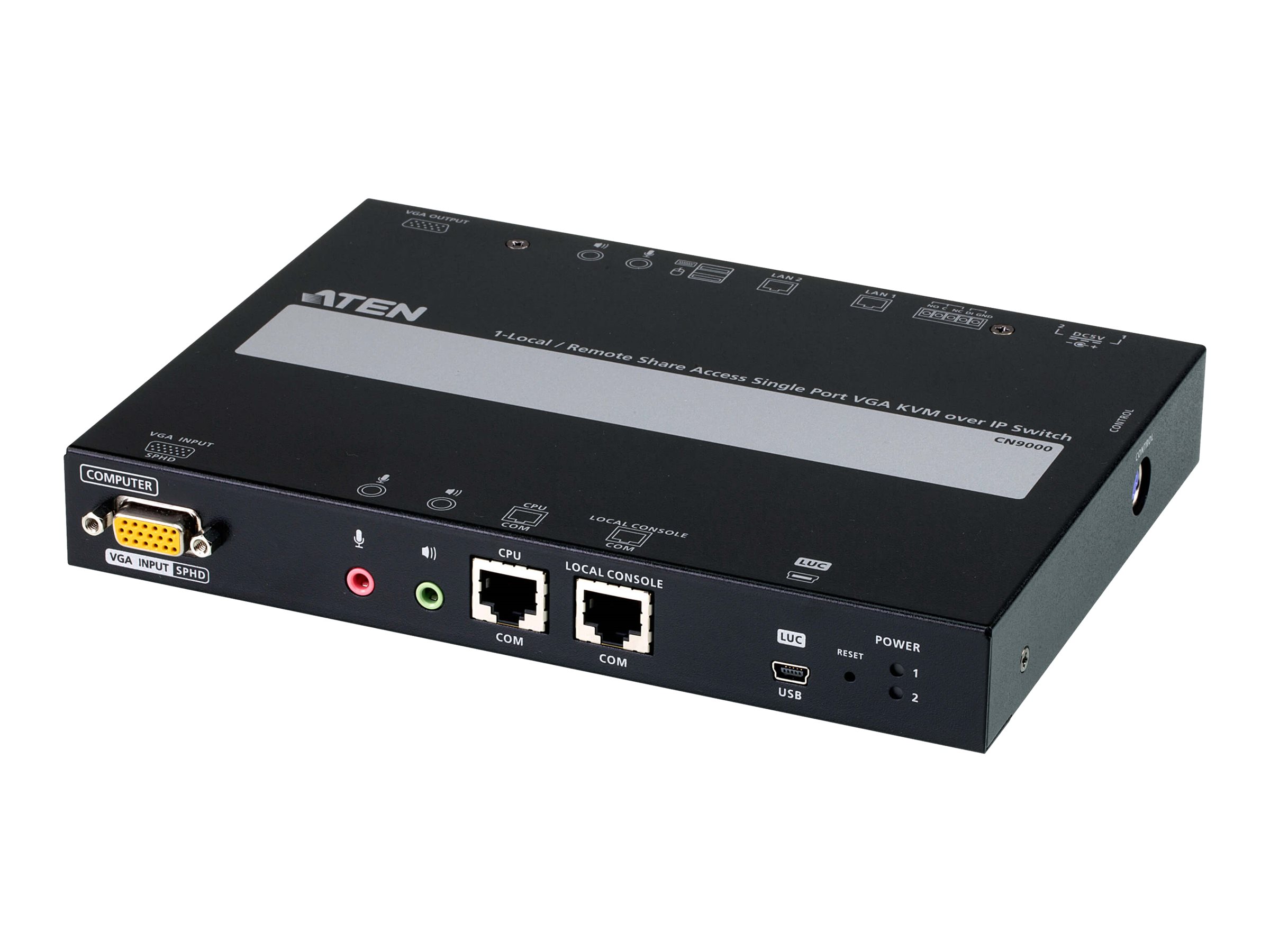 362116-cn9000-at-g-4710469340680-0.webp Aten 1-Local/Remote Share Access Single Port VGA KVM over IP Switch CN9000 Warranty 24 month(s)