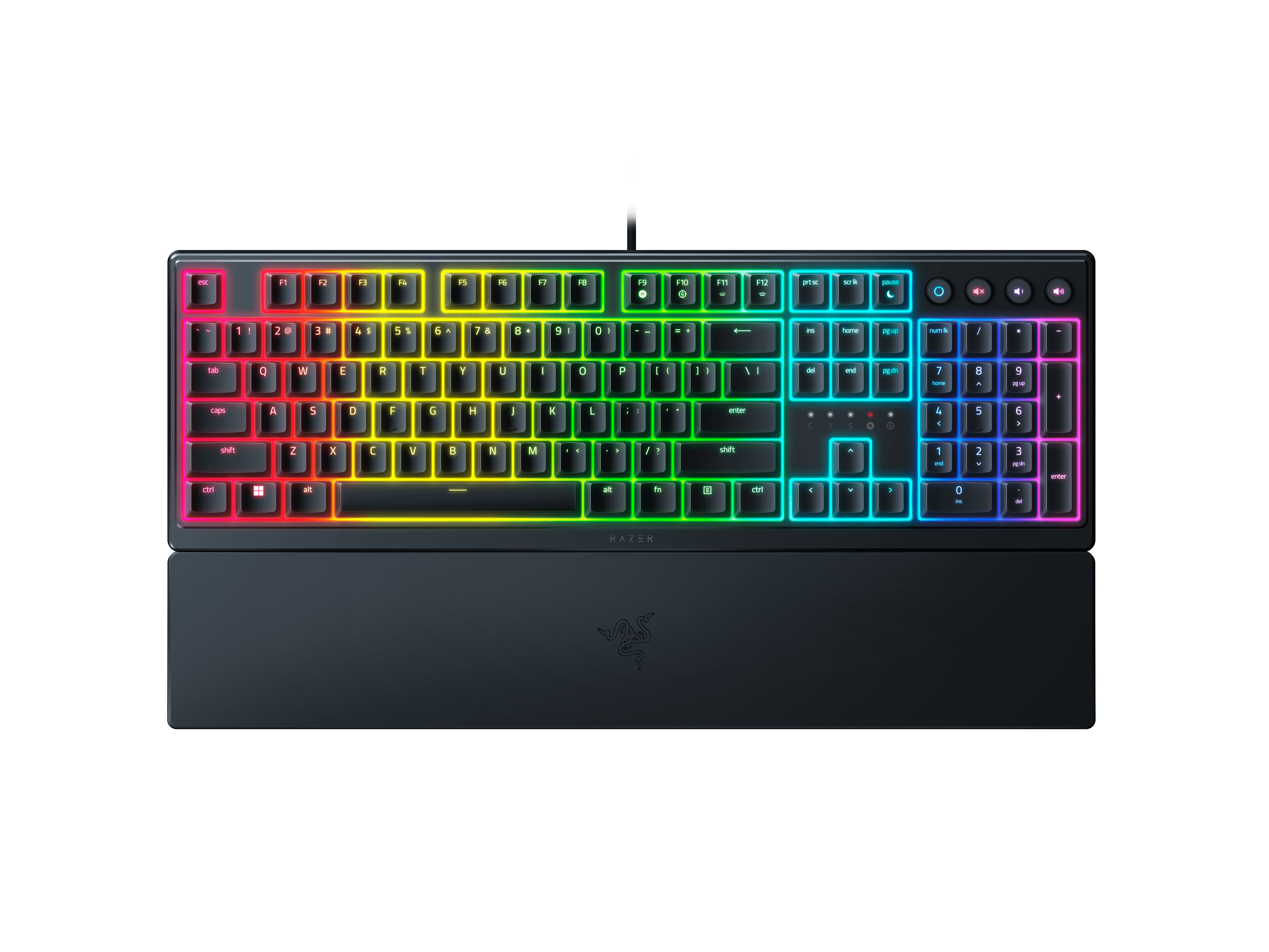 362292-rz03-04460600-r3n1-8886419348702-0.webp Razer Gaming Keyboard Ornata V3 Gaming keyboard Wired RGB LED light NORD Black Numeric keypad Razer Mecha-Membrane