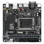Gigabyte   H610I DDR4 1.0 M/B   Processor family Intel   Processor socket  LGA1700   DDR4 DIMM   Memory slots 2   Supported hard disk drive interfaces 	SATA, M.2   Number of SATA connectors 4   Chipset Intel H610 Express   Mini-ITX