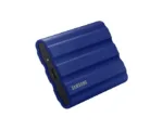 SAMSUNG T7 nešiojamas SSD, matomas iš šono su USB 3.2 jungtimi