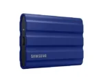 SAMSUNG T7 nešiojamas SSD, matomas iš šono su USB 3.2 prievadu