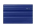SAMSUNG T7 nešiojamas SSD, matomas iš šono su USB 3.2 jungtimi