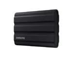 SAMSUNG T7 nešiojamas SSD, juodas, matomas iš šono