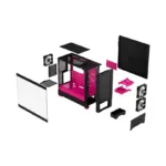 Fractal Design   Pop Air RGB   Side window   Magenta Core TG Clear Tint   ATX, mATX, Mini ITX   ATX