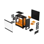 Fractal Design   Pop Air RGB   Side window   Orange Core TG Clear Tint   ATX, mATX, Mini ITX   ATX