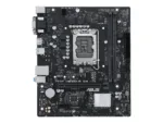 Asus   PRIME H610M-R D4-SI   Processor family Intel   Processor socket LGA1700   DDR4 DIMM   Memory slots 2   Supported hard disk drive interfaces SATA, M.2   Number of SATA connectors 4   Chipset Intel H610   Mic-ATX