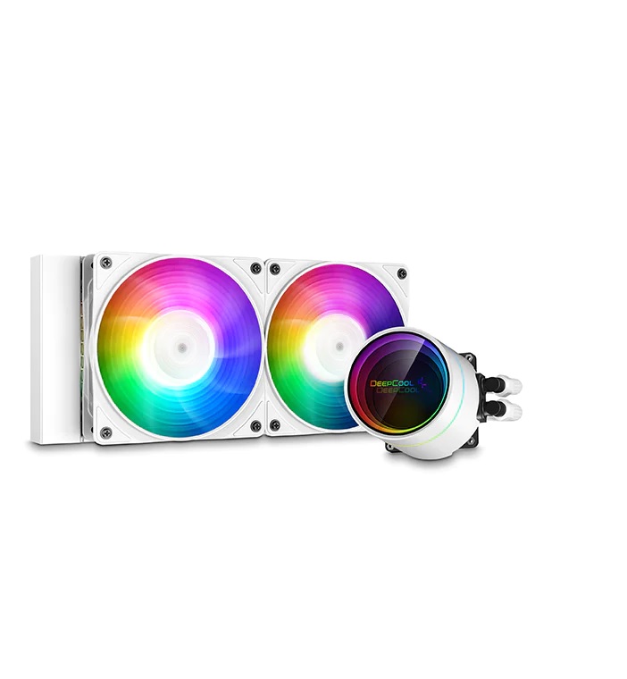 370205-dp-gs-h12w-csl240ex-ar-wh-6933412727279-0.webp Deepcool CASTLE 240EX A-RGB White Intel, AMD CPU Liquid Cooler