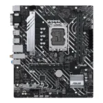 Asus   PRIME H610M-A WIFI D4   Processor family Intel   Processor socket  LGA1700   DDR4 DIMM   Memory slots 2   Supported hard disk drive interfaces 	SATA, M.2   Number of SATA connectors 4   Chipset  Intel H610   mATX