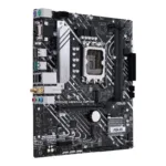 Asus   PRIME H610M-A WIFI D4   Processor family Intel   Processor socket  LGA1700   DDR4 DIMM   Memory slots 2   Supported hard disk drive interfaces 	SATA, M.2   Number of SATA connectors 4   Chipset  Intel H610   mATX