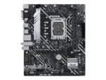 Asus   PRIME H610M-A WIFI D4   Processor family Intel   Processor socket  LGA1700   DDR4 DIMM   Memory slots 2   Supported hard disk drive interfaces 	SATA, M.2   Number of SATA connectors 4   Chipset  Intel H610   mATX
