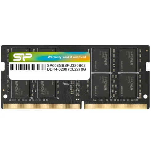 Silicon Power   SP008GBSFU320X02   8 GB   DDR4   3200 MHz   Notebook   Registered No   ECC No