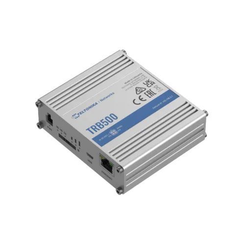 Industrial 5G Gateway   TRB500   No Wi-Fi   10/100/1000 Mbps Mbit/s   Ethernet LAN (RJ-45) ports 1   Mesh Support No   MU-MiMO Yes   Antenna type SMA for Mobile