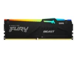 Atminties modulis Kingston Fury Beast RGB, matomas iš šono, su 288-pin DIMM jungtimis