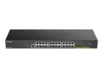 D-Link   Stackable Smart Managed Switch with 10G Uplinks   DGS-1250-28X/E   Web managed   Rackmountable   Gigabit Ethernet (copper) ports quantity 24