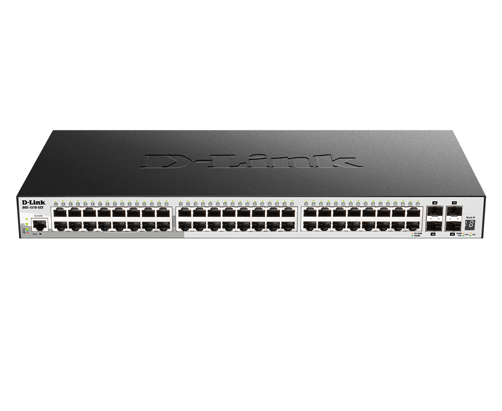 376797-dgs-1510-52x-e-790069467950-0.webp D-Link Stackable Smart Managed Switch with 10G Uplinks DGS-1510-52X/E Managed L2 Rackmountable Gigabit Ethernet (copper) ports quantity 48