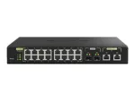 QNAP   16 ports 2.5GbE RJ45 with PoE 802.3at (30W), 2 ports 10GbE SFP+, 2 ports 10GbE RJ45 with PoE 802.3bt (90W)   QSW-M2116P-2T2S   Web managed   Rackmountable   Power supply type Internal